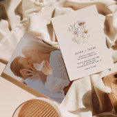 Boho Wildblume Whispers Wedding Einladung