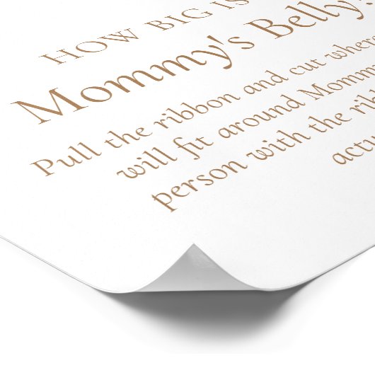 Boho Wildblume Wie groß ist Mommy's Bauchzeichen Poster (Ecke)