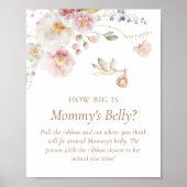 Boho Wildblume Wie groß ist Mommy's Bauchzeichen Poster (Vorne)