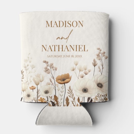 Boho Wildblume Wild Blume Blumengarten Hochzeit Dosenkühler (Rückseite)