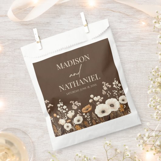 Boho Wildblume Wild Blume Blumengarten Hochzeit Geschenktütchen (Ausgeschnitten)