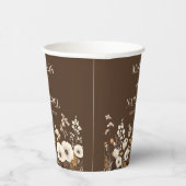 Boho Wildblume Wild Blume Blumengarten Hochzeit Pappbecher (Rechts)