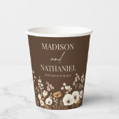 Boho Wildblume Wild Blume Blumengarten Hochzeit Pappbecher (Vorderseite)