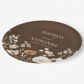 Boho Wildblume Wild Blume Blumengarten Hochzeit Pappteller (Schrägansicht)