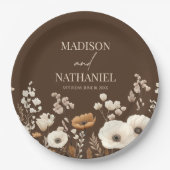 Boho Wildblume Wild Blume Blumengarten Hochzeit Pappteller (Vorderseite)