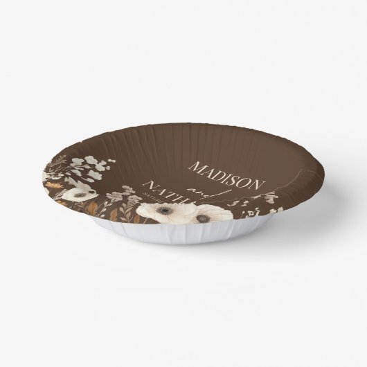 Boho Wildblume Wild Blume Blumengarten Hochzeit Pappteller (Gewinkelt)