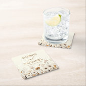 Boho Wildblume Wild Blume Blumengarten Hochzeit Rechteckiger Pappuntersetzer (Vor Ort)