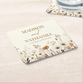 Boho Wildblume Wild Blume Blumengarten Hochzeit Rechteckiger Pappuntersetzer (angewinkelt)