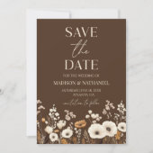 Boho Wildblume Wild Blume Blumengarten Hochzeit Save The Date (Vorderseite)
