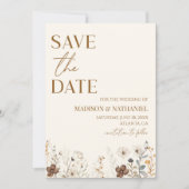 Boho Wildblume Wild Blume Blumengarten Hochzeit Save The Date (Vorderseite)