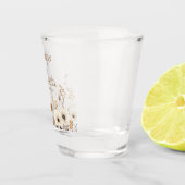 Boho Wildblume Wild Blume Blumengarten Hochzeit Schnapsglas (Rechts)