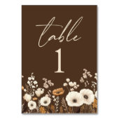 Boho Wildblume Wild Blume Blumengarten Hochzeit Tischnummer (Rückseite)