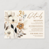 Boho Wildblume Wild Blume Blumenzettel Begleitkarte (Vorderseite)