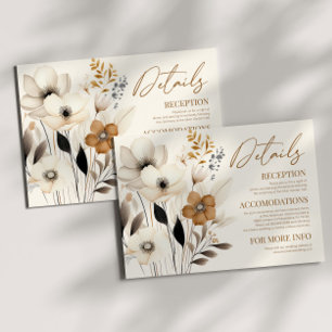 Boho Wildblume Wild Blume Blumenzettel Begleitkarte