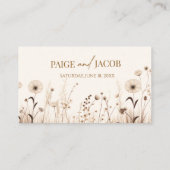 Boho Wildblume Wild Blume Floral Wedding Platzkarte (Rückseite)