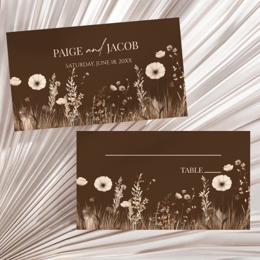 Boho Wildblume Wild Blume Floral Wedding Platzkarte