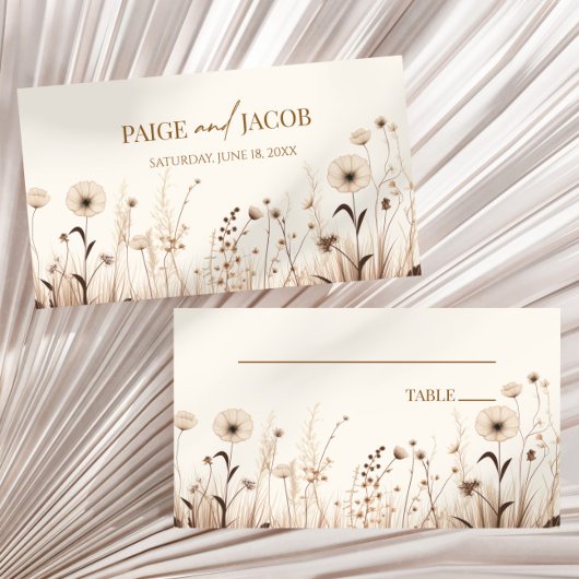 Boho Wildblume Wild Blume Floral Wedding Platzkarte