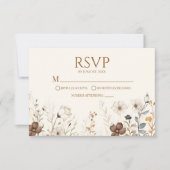 Boho Wildblume Wild Blume Floral Wedding RSVP Karte (Vorderseite)