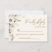 Boho Wildblume Wild Blume Floral Wedding RSVP Karte (Vorderseite)