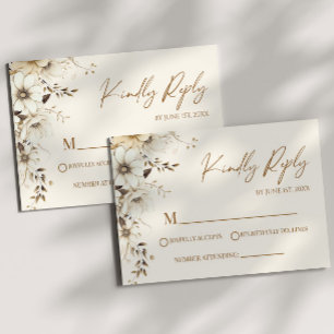 Boho Wildblume Wild Blume Floral Wedding RSVP Karte