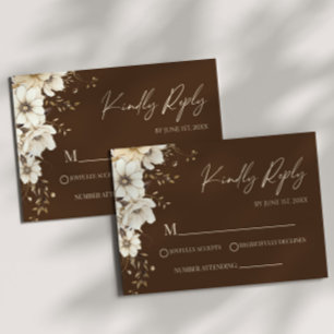 Boho Wildblume Wild Blume Floral Wedding RSVP Karte