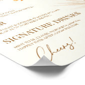 Boho Wildblume Wild Blume Wedding Bar Sign Poster (Ecke)