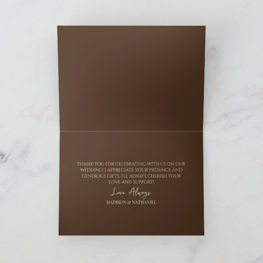 Boho Wildblume Wilde Blume Blumengarten Dankeskarte (Innenseite)