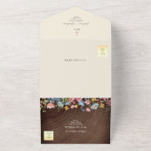 Boho Wildblume Woodland Wedding All In One Einladung (Außenbereich)