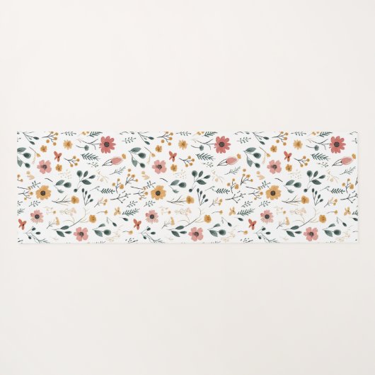 Boho Wildblume Yogamatte (Rückseite (Horizontal))