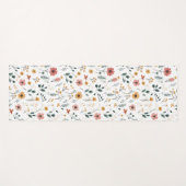 Boho Wildblume Yogamatte (Vorderseite (Horizontal))