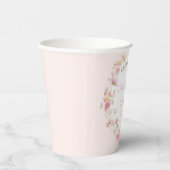 Boho-Wildblumen-Abschlussfeier in Rosa Pappbecher (Rechts)