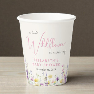 Boho-Wildblumen-Aquarell-Baby-Party Pappbecher