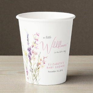 Boho-Wildblumen-Aquarell-Baby-Party Pappbecher