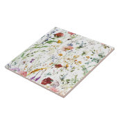 Boho-Wildblumen-Aquarell-Frühlingsblume Fliese (Seite)