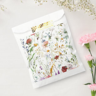 Boho-Wildblumen-Aquarell-Frühlingsblume Geschenktütchen