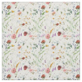 Boho-Wildblumen-Aquarell-Frühlingsblume Stoff (Muster)