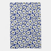 Boho-Wildblumen auf Blau Geschirrtuch (Vertikal)