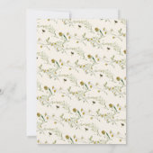 Boho-Wildblumen-Baby-Blüten-Babyshower Einladung (Rückseite)