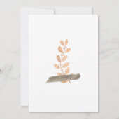 Boho Wildblumen Baby Elephant Babydusche Einladung (Rückseite)