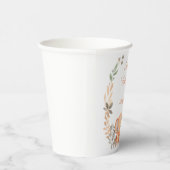 Boho Wildblumen Baby Elephant Babydusche Pappbecher (Rechts)