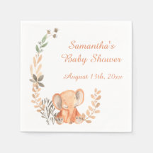 Boho Wildblumen Baby Elephant Babydusche