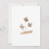 Boho Wildblumen Baby Elephant Danke Karte (Rückseite)