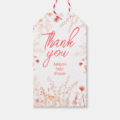 Boho Wildblumen-Baby-Party Danke Geschenk Geschenkanhänger (Vorderseite)