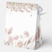 Boho-Wildblumen-Baby-Shower Geschenkschachtel (Rückseite)