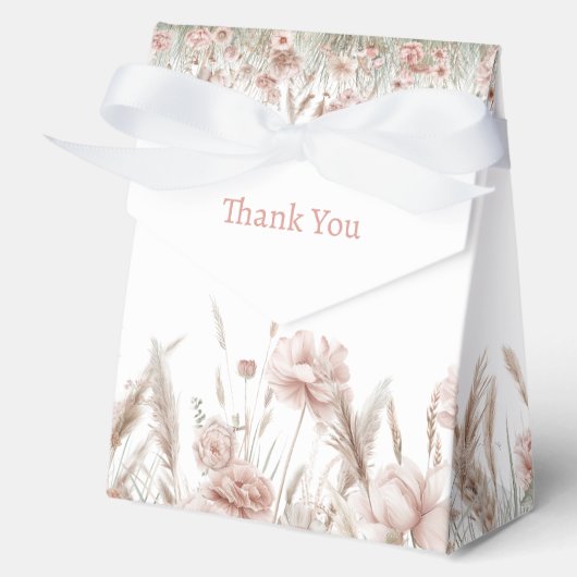 Boho-Wildblumen-Baby-Shower Geschenkschachtel (Vorderseite)