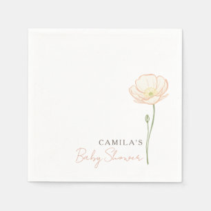 Boho-Wildblumen-Baby-Shower-Party im Frühling Serviette