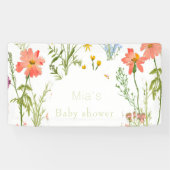 Boho Wildblumen Babydusche Banner (Horizontal)