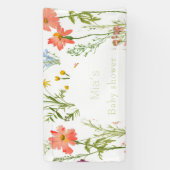 Boho Wildblumen Babydusche Banner (Vertikal)