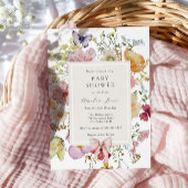 Boho Wildblumen Babydusche Einladung