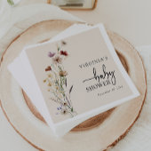 Boho Wildblumen Babydusche Serviette